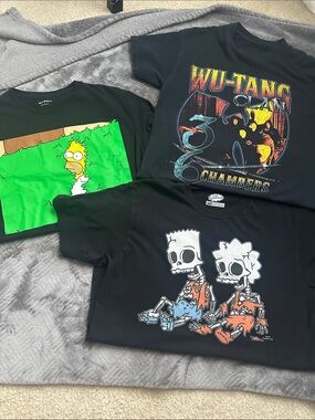 Black Mens Graphic Tees - 3 Shirts Total